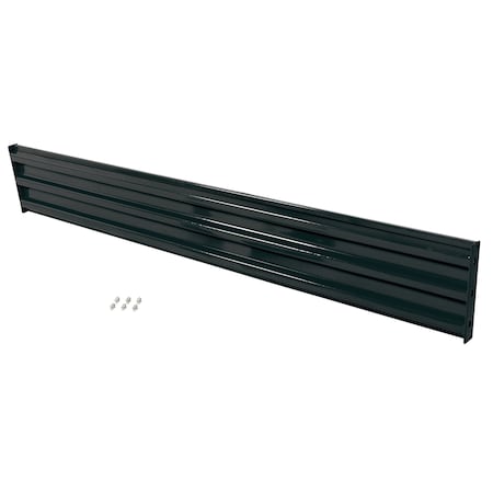 Vestil Bolt-On Style Guard Rail 10 Ft Black GR-F3R-BO-10-BK